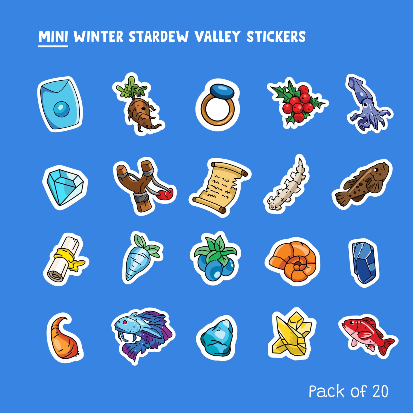 Stardew Valley Winter Sticker Pack