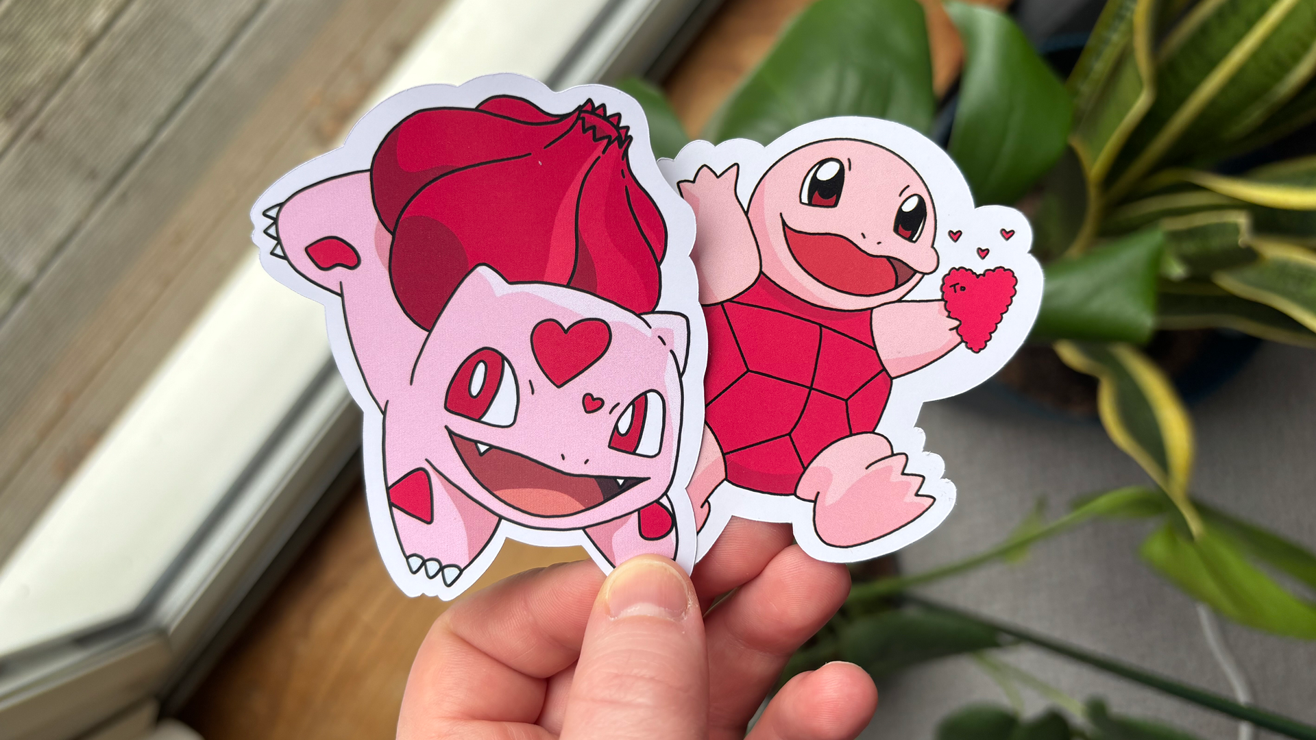Image of two pokemon stickers
